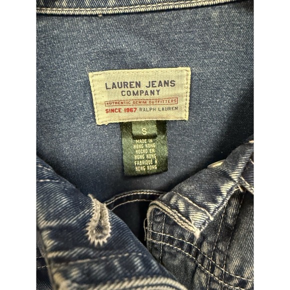 Ralph Lauren Jean Coat LJC Y2K Denim Vintage RL S  Classic Trucker - Picture 2 of 12